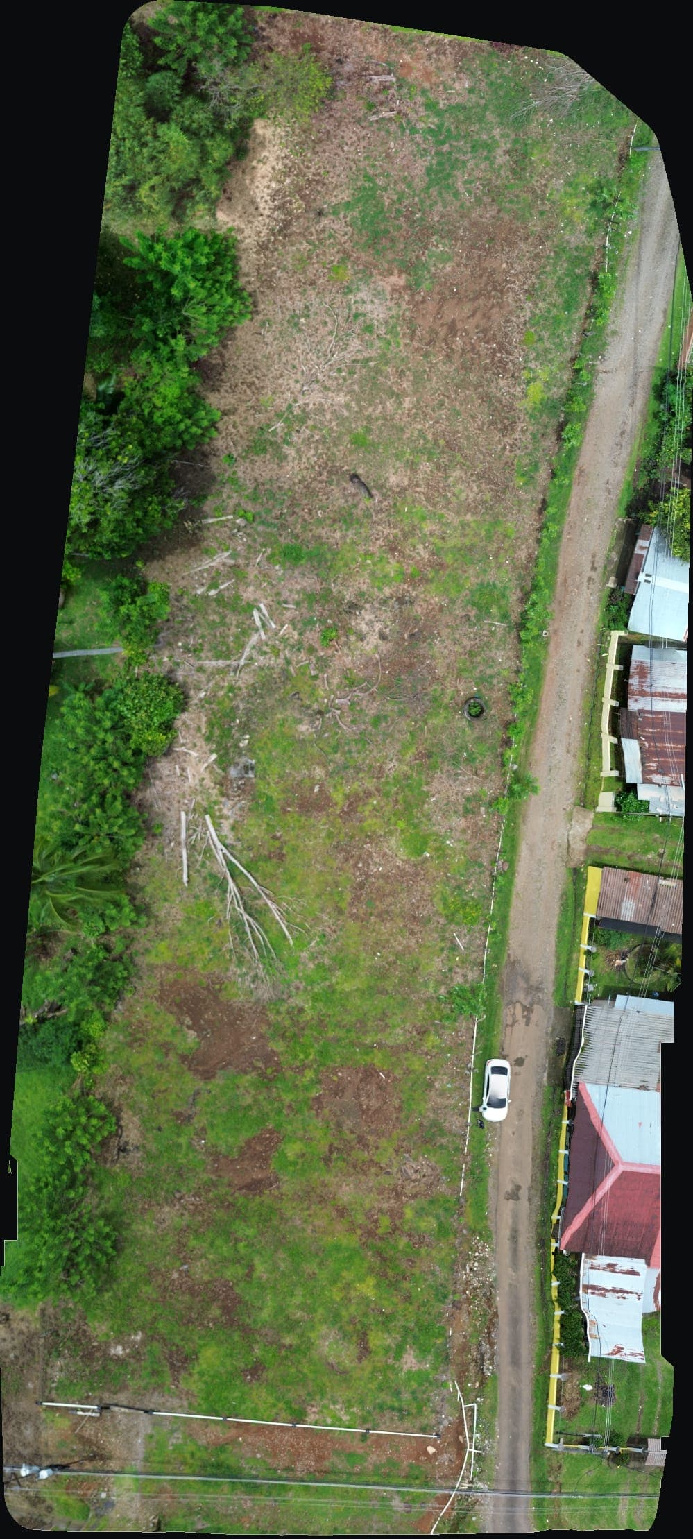 Ortofoto de un terreno en Aserrío de Gariché, Chiriquí, generada por fotogrametría con drone